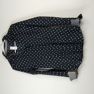 7 Avenue Black | Polka Dot Fitted Button Down Shirts Size: S